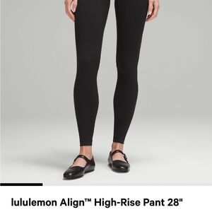 lululemon athletica Black Align High-Rise Pant 28"